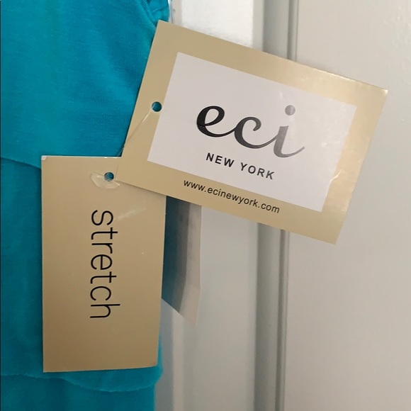 New with tags ECI size medium tank top iaqua blue. - Picture 2 of 3